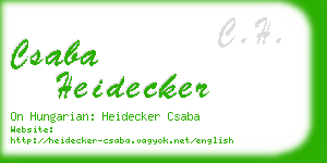 csaba heidecker business card